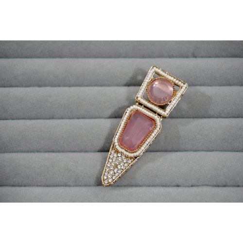 1OcIxwrnhZRbdAtlMVF5uwj6zqFfICVqo.jpg Pink Stone Vintage Golden Clip-on Earrings