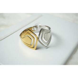 Two Toned Cutout Cuff Bracelet