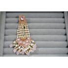 Pink Beads & Pearls Studded Kundan Passa Earrings