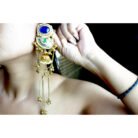 Blue Stone Jhumka Droplet Earrings