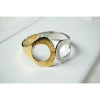 Two Toned Bangled Cuff Bracelet