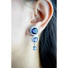 Blue Sapphire Diamond Necklace Set