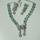 Mint Green AD Necklace Set