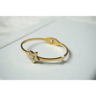 Gold Star Bangle Bracelet