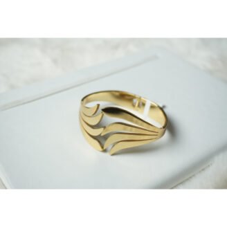Gold Curved Cuff Bracelet