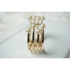 Gold White Pearl Cuff Bracelet