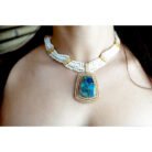Victorian Marble Stone Polki Necklace Set