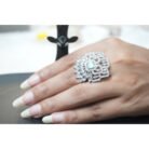 Sea Green Uncut Diamond Ring