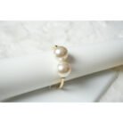Gold Hinged Pearl Cuff Bracelet