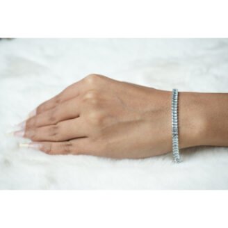 Crystal Silver Tennis Bracelet