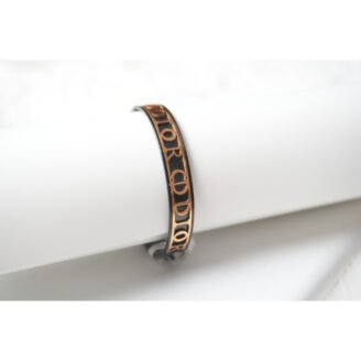 Black and Gold Dior Logo Cuff Bracelet