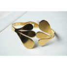 Gold Petal Motif Cuff Bracelet