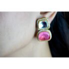 Pink & White Stoned Moissanite Kundan Necklace Set