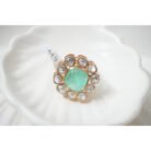 Polki Ring with Emerald
