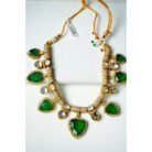 Emerald Polki Victorian Necklace Set