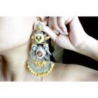 Long Dual Tone Chandbali Earrings