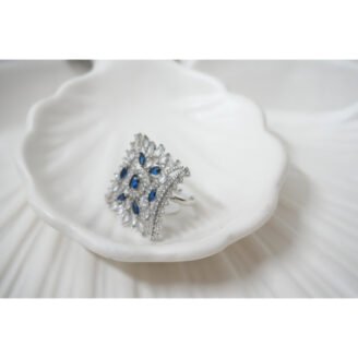 Blue Sapphire Brooch Ring
