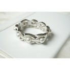 Silver Faux Pearl Ring Cuff Bracelet
