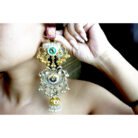 Long Dual Tone Multi Color Jhumka Earrings