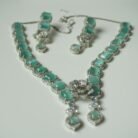 Mint Green AD Necklace Set