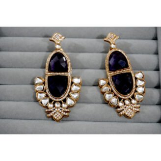 1X0XG7-pV2miJUDuONkPUfCc6STPEuEV5.jpg Purple Stone Kundan Polki Earrings
