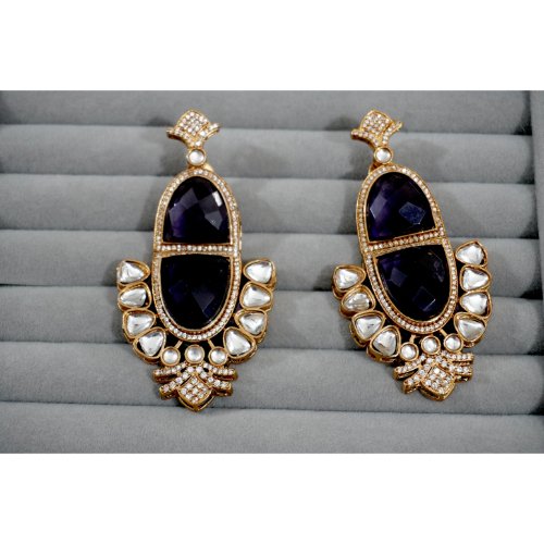 1X0XG7-pV2miJUDuONkPUfCc6STPEuEV5.jpg Purple Stone Kundan Polki Earrings