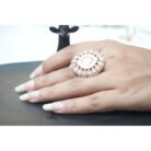 Pear shaped Kundan Polki Ring