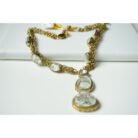 MOP and Gold plated Polki Necklace Set