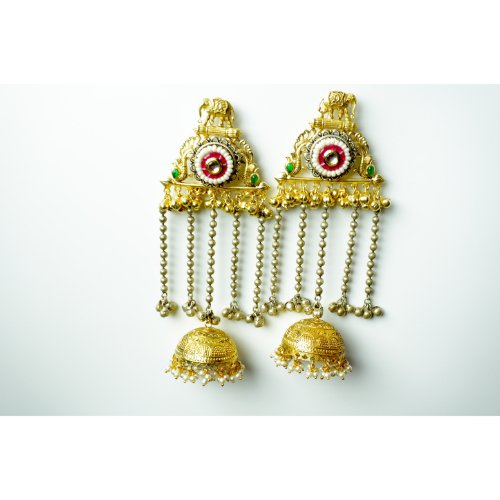 1Z5JooPTc5kRhCF5ADVHfhBKnJJmTUqNC.jpg Meenakari Kashmiri Jhumka Earrings