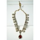 Ruby Polki Droplet Necklace Set