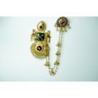 Jadau Kundan Earrings with Ear Chain