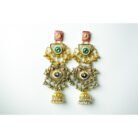Long Dual Tone Multi Color Jhumka Earrings
