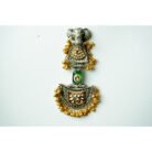 Long Dual Tone Elephant Polki Kundan Earrings