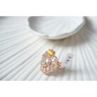 Yellow Stone Polki Kundan Ring