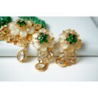 Emerald Polki Pearl Choker Necklace Set