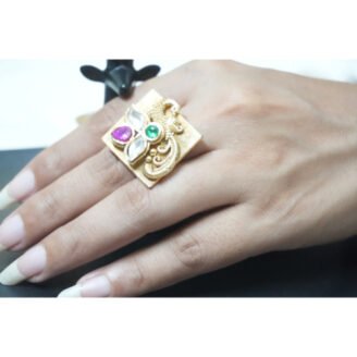 Traditional Kundan Polki Ring