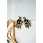 Floral Black Kundan Choker Necklace Set