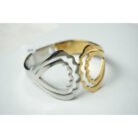 Two Toned Wavy Cuff Bracelet