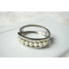 Silver Freshwater Pearl Cuff Bracelet
