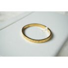 Gold CZ Floral Bangle Bracelet
