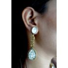 MOP and Gold plated Polki Necklace Set