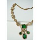 Emerald Grace Polki Necklace Set