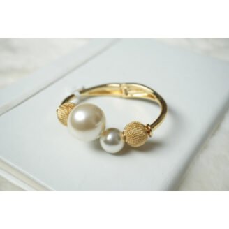 Gold Pearl Curtain Tieback Bracelet