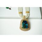 Victorian Marble Stone Polki Necklace Set