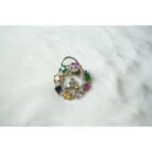 Multi Color Stone Stud Earrings