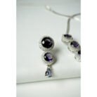 Blue Sapphire Diamond Necklace Set