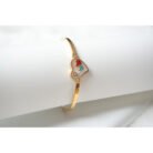 Gold Heart Bangle Bracelet