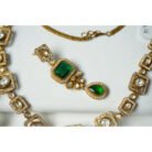 Emerald Grace Polki Necklace Set