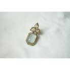 Sea Green Tear Drop Golden Earrings