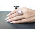 Pink Silver AD Ring